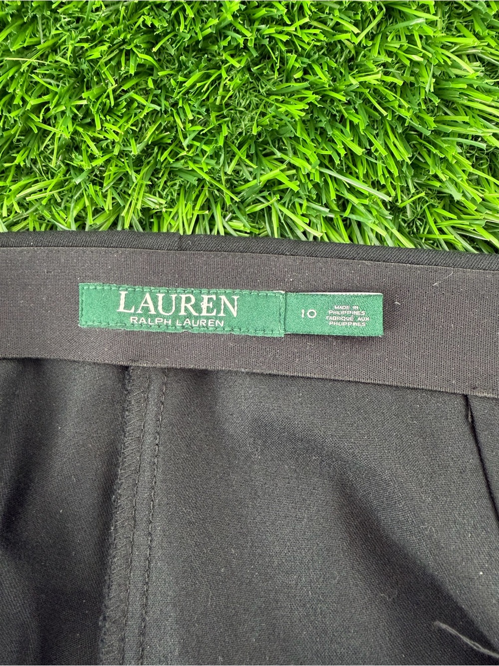Lauren Ralph Lauren Black Side Zip Dress Pants Straight Leg Trousers Size 10 - Picture 5 of 7
